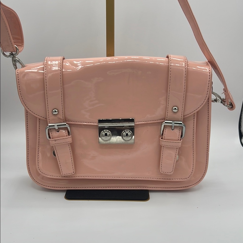 Forever 21 Pink Crossbody Bag with Silver Accents